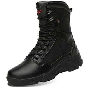 IYVW A003 B Bottes militaires Lace Up Series, Bottine Chelsea Homme noir 43 EU