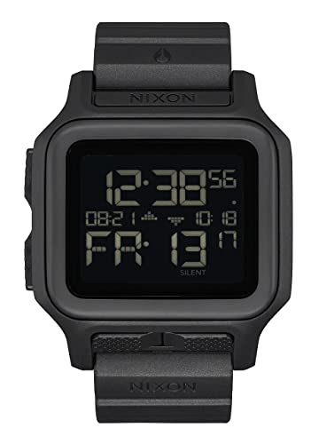 Nixon Montre Unisexe à Mouvement Automatique Japonais avec Bracelet en Polycarbonate A1170-001-00, Noir All Black, Bracelet