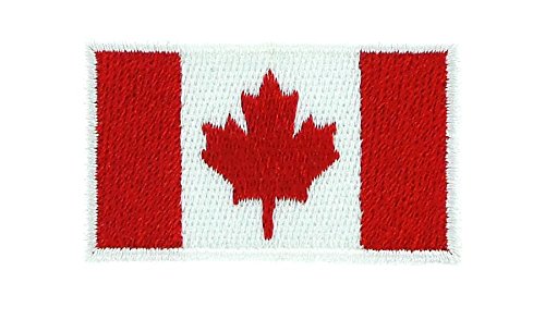 Patch écusson brodé Drapeau canada canadien thermocollant backpack sac à dos 3x5
