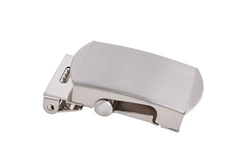 shenky - Boucle de ceinture de qualité - pour ceinture en tissu/militaire - 4 cm - Gris argenté