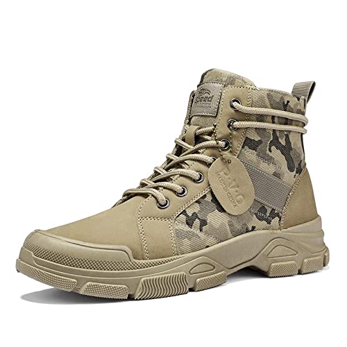 TPTOP Bottes Militaires Tactiques pour Hommes Combat Chaussures de Randonnée Durable Bottine de Combat pour Trekking/Chasse/Travail/Entraînement Militaire,A-44EU