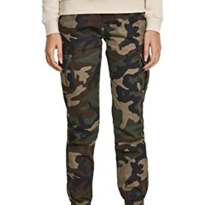 Urban Classics Femme Ladies High Waist Camo Cargo Pantalon, Multicolore (Woodcamo 00841), M EU