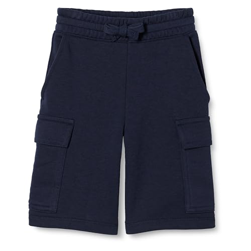 Amazon Essentials Short cargo en tissu éponge Garçon, Bleu Marine, 8 ans
