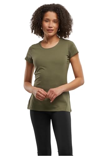 Build Your Brand Femme Basique pour T-Shirt, Olive, L EU