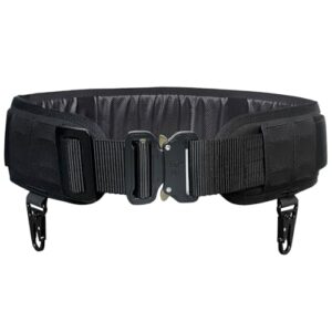 EMERSONGEARS Ceinture tactique de combat pour homme en nylon 1000D avec système de suspension à crochet en métal - Ceinture à dégagement rapide (noir)