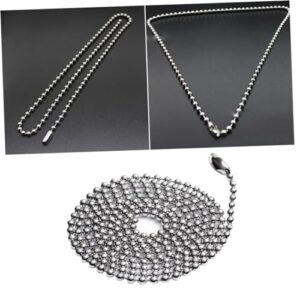 LOLIPPYY Chaîne à Billes Acier Inoxydable Pour Porte-clés Et Colliers Connecteur Métal Ajustable Accessoire Pour Plaques Militaires Et Pendentifs
