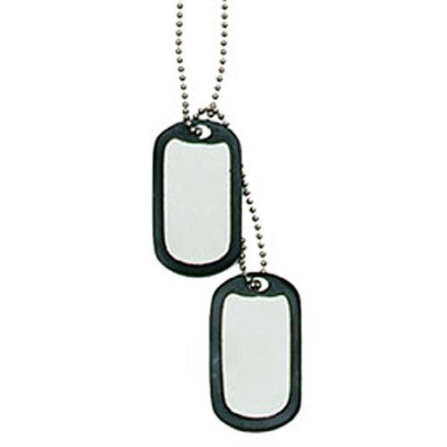Miltec Dog Tag Plaques d'identité US Vierges INOX Adulte Unisexe, Gris, Taille unique