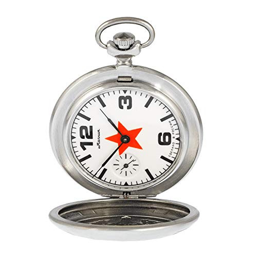 Molnija JL 3602 MWD Montre de poche mécanique russe pour homme Sans pile, Cadran avec étoile, vintage