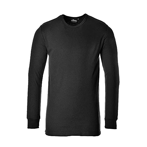 Portwest B123 T-shirt Thermique Isolé à Manches Longues Noir, Large