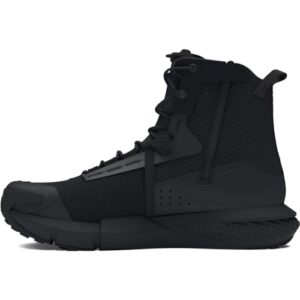 Under Armour UA Charged Valsetz Zip Bottes tactiques pour hommes, chaussures d'alpinisme confortables avec fermeture éclair latérale, noir/noir/gris