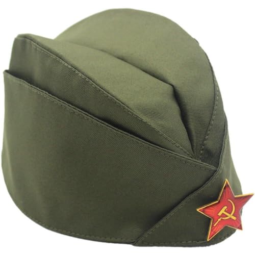 Fashion WWII CCCP URSS Soviétique Militaire Militaire M81 Cap avec des Souvenirs De Badge De Guerre Patriotique De Russie