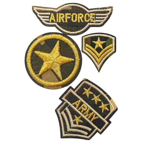 Patch Ecusson Thermocollant Lot de 4 Insigne Army Militaire
