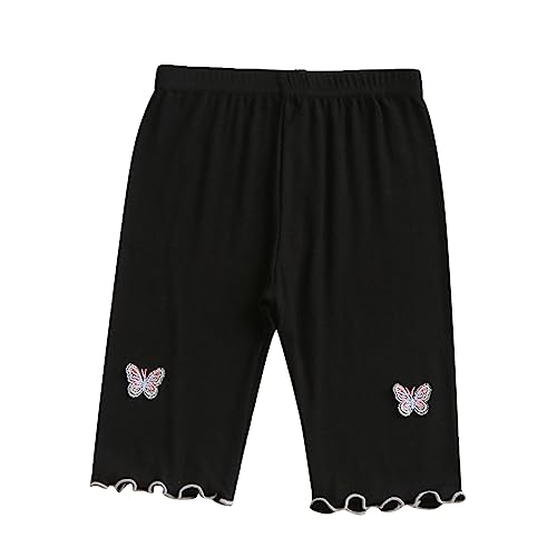 Short pour tout-petit fille Short athlétique décoratif Cordon de serrage Soil été Plage Shorts Leggings Vêtements Filles Militaire Vêtements Enfants (Noir, 8-9 ans)