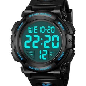 CIVO Montre Digitale Hommes Sport Militaire étanche Montre Digitale Chronomètre Alarme Lumière LED Montres Bracelet Hommes Numerique Mode Grand Cadran