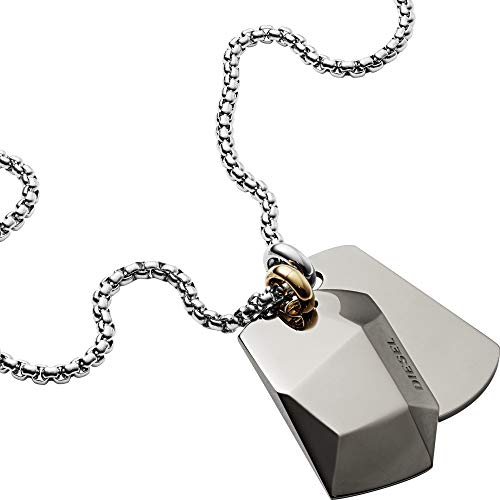 Diesel Homme en acier inoxydable avec fermoir mousqueton Collier dog tag