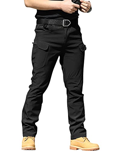 DUOLUVA Pantalon Tactique Hommes Militaire Pant's Men Travail Tactique (X7) Noir L