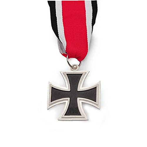Froiny 1pc Médaille Militaire WWII Guerre Allemande Croix Coin Médaille Merrit Fer Chevaliers Militaires avec Ruban Coloré