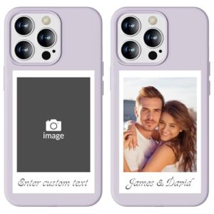 LSXYHQLD Coque Personnalisée avec Photo Personnalisé et Étui Personnalisable pour iPhone 16 15 14 13 12 11 Pro/Max/Mini–Autocollant Coque Téléphone et Texto