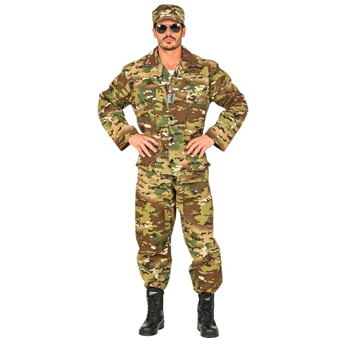 W WIDMANN MILANO Party Fashion - Costume Soldat, Uniforme, Camouflage, Armée, Militaire, Costumes de Mardi Gras, Carnaval