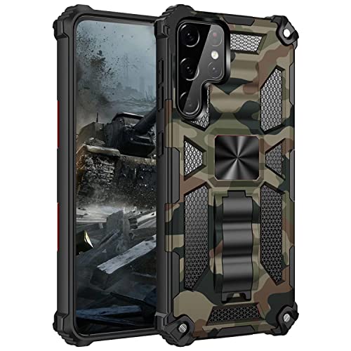 xinyunew Coque Compatible avec Samsung Galaxy S22 Plus,[5 Fois Qualité Militaire Anti- Chute Protection ],pour Coque Samsung Galaxy S22 Plus Coque （Produit）-Armée Verte