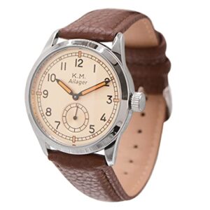 Ailager Reproduction de montre allemande Kriegsmarine Seconde Guerre mondiale, Argenté., Militaire