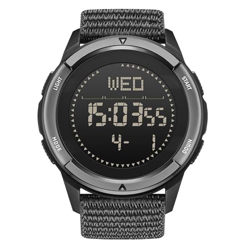 NORTH EDGE Montre Militaire pour Hommes - Imperméable en Fibre de Carbone, Affichage de la Date, Bracelet en Nylon, Tactique, Sport, Minimaliste - Vert, Outdoor