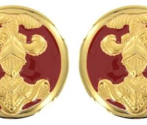 Paire d'Insignes de Collet ABC Spahis Arme Blindée Cavalerie Tenue de Cérémonie Armée De Terre Française