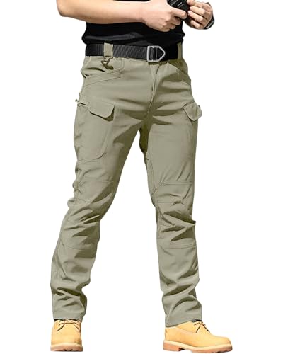 DUOLUVA Pantalon Militaire Homme Tactique Pants Mens Cargo (X7) Kaki M