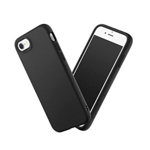 RHINOSHIELD Coque Compatible avec iPhoneSE3/SE2/8/7 | SolidSuit-Coque Fine avec Technologie d'absorption des Chocs et Finition Premium Mate, Contour objectif photo interchangeable - Noir Classic