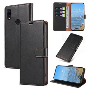 KKEIKO Coque pour Xiaomi Redmi Note 7 / Redmi Note 7 Pro, Antichoc Magnetique Étui à Rabat avec Porte Cartes, Portefeuille Housse en Cuir PU pour Xiaomi Redmi Note 7 / Redmi Note 7 Pro, Noir